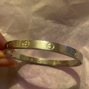 Silver bangle bracelet